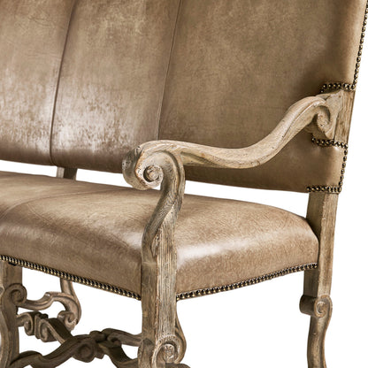 Sagehill Leather Banquette Bench