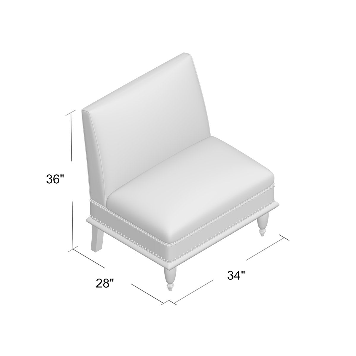 San Paulo Slipper Chair Chair with Ottoman