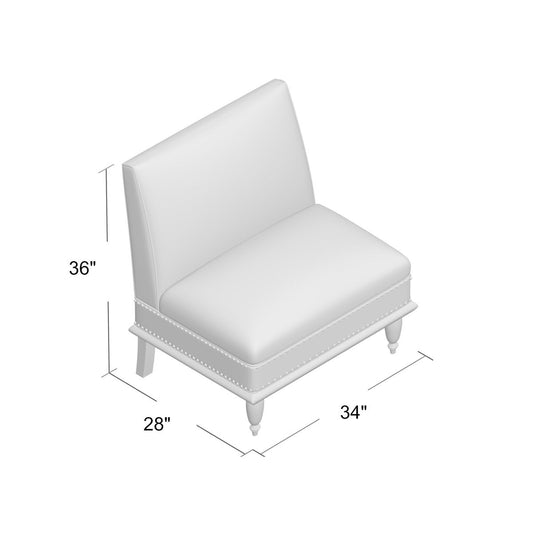 San Paulo Slipper Chair Chair with Ottoman