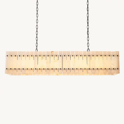 San Marco Alabaster Linear Chandelier 54"