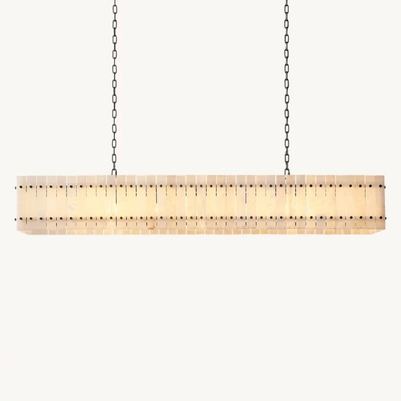 San Marco Alabaster Linear Chandelier 72"