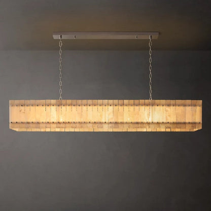 San Marco Alabaster Linear Chandelier 72"
