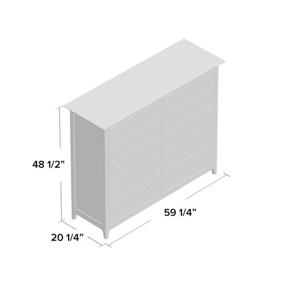 Sarah 10 - Drawer Solid Wood Dresser
