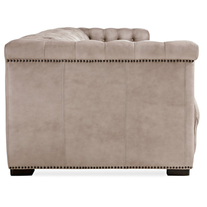 Savion Grandier Leather Symmetrical Reclining Sectional