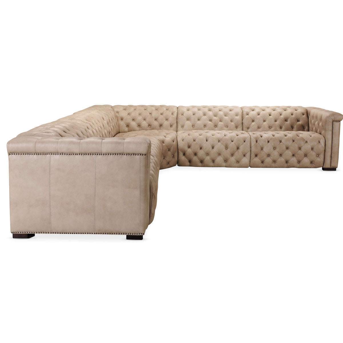 Savion Grandier Leather Symmetrical Reclining Sectional