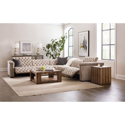 Savion Grandier Leather Symmetrical Reclining Sectional