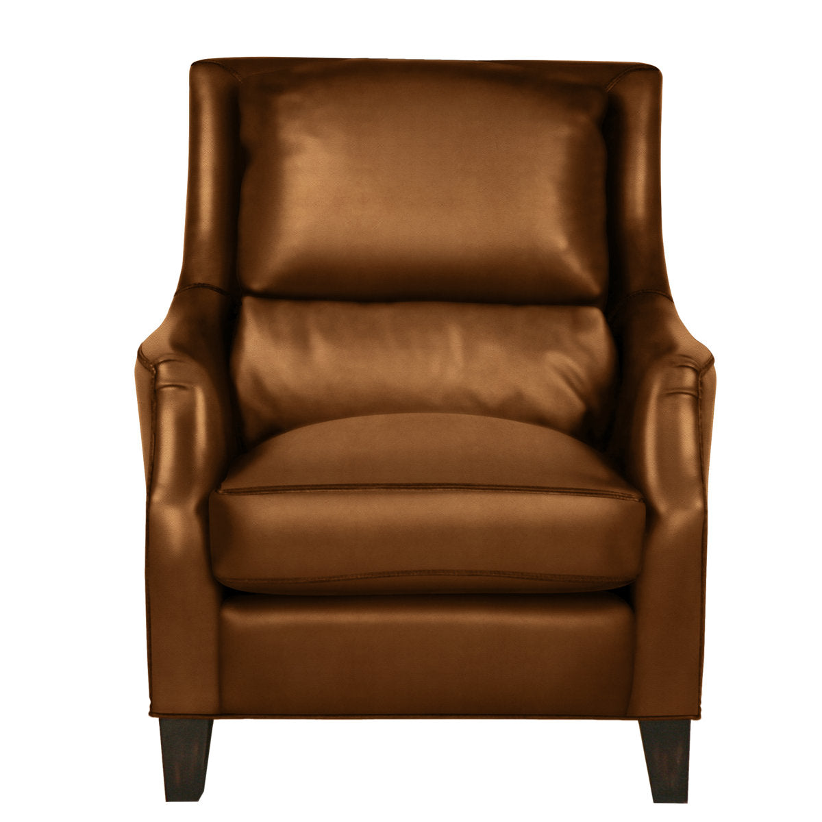 Savoy Leather Armchair Chair with Ottoman