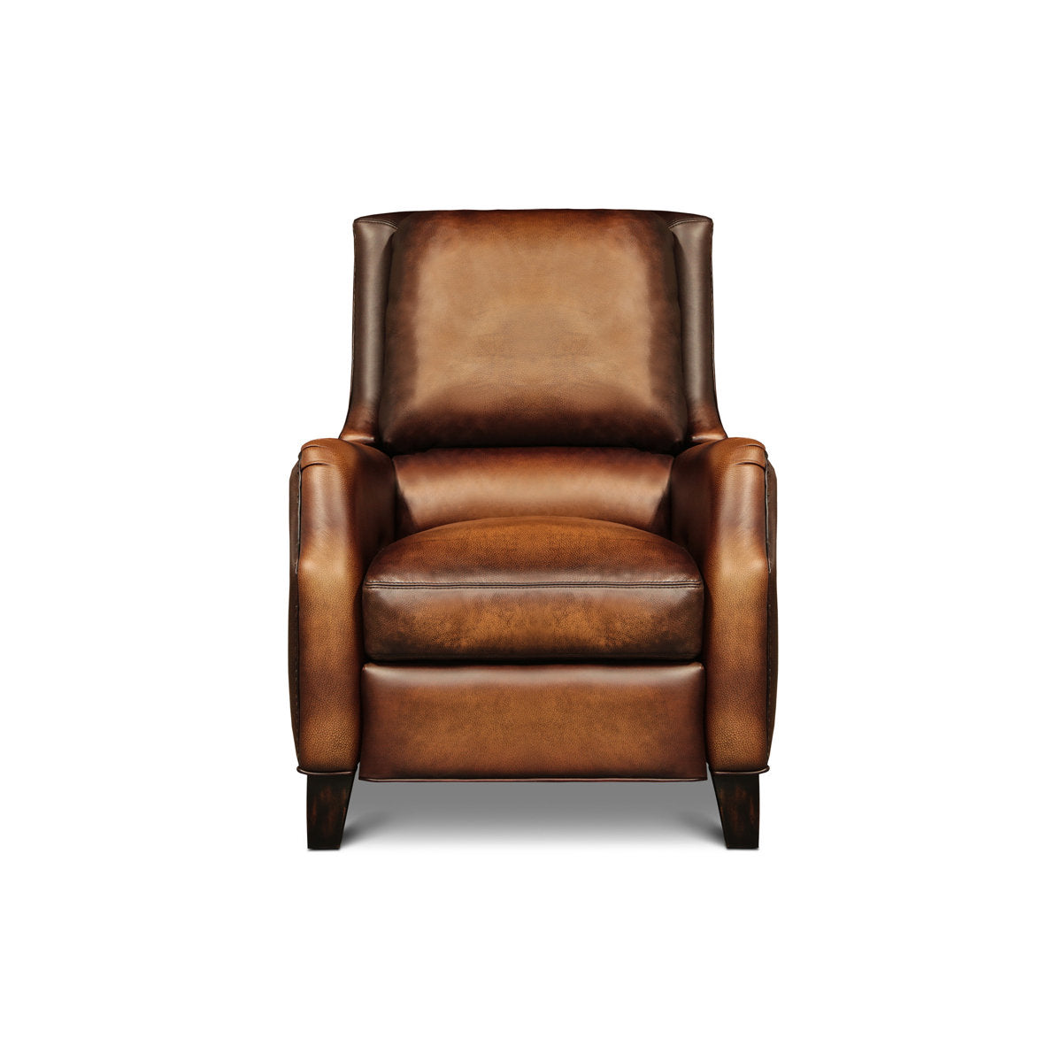 Savoy Leather Armchair Chair with Ottoman