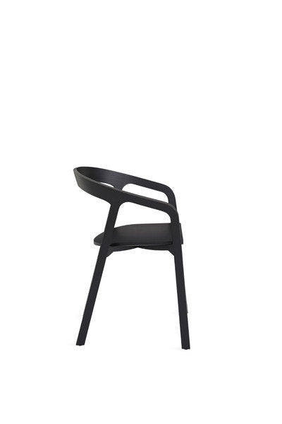 She Said Solid Wood Stacking Arm Chair