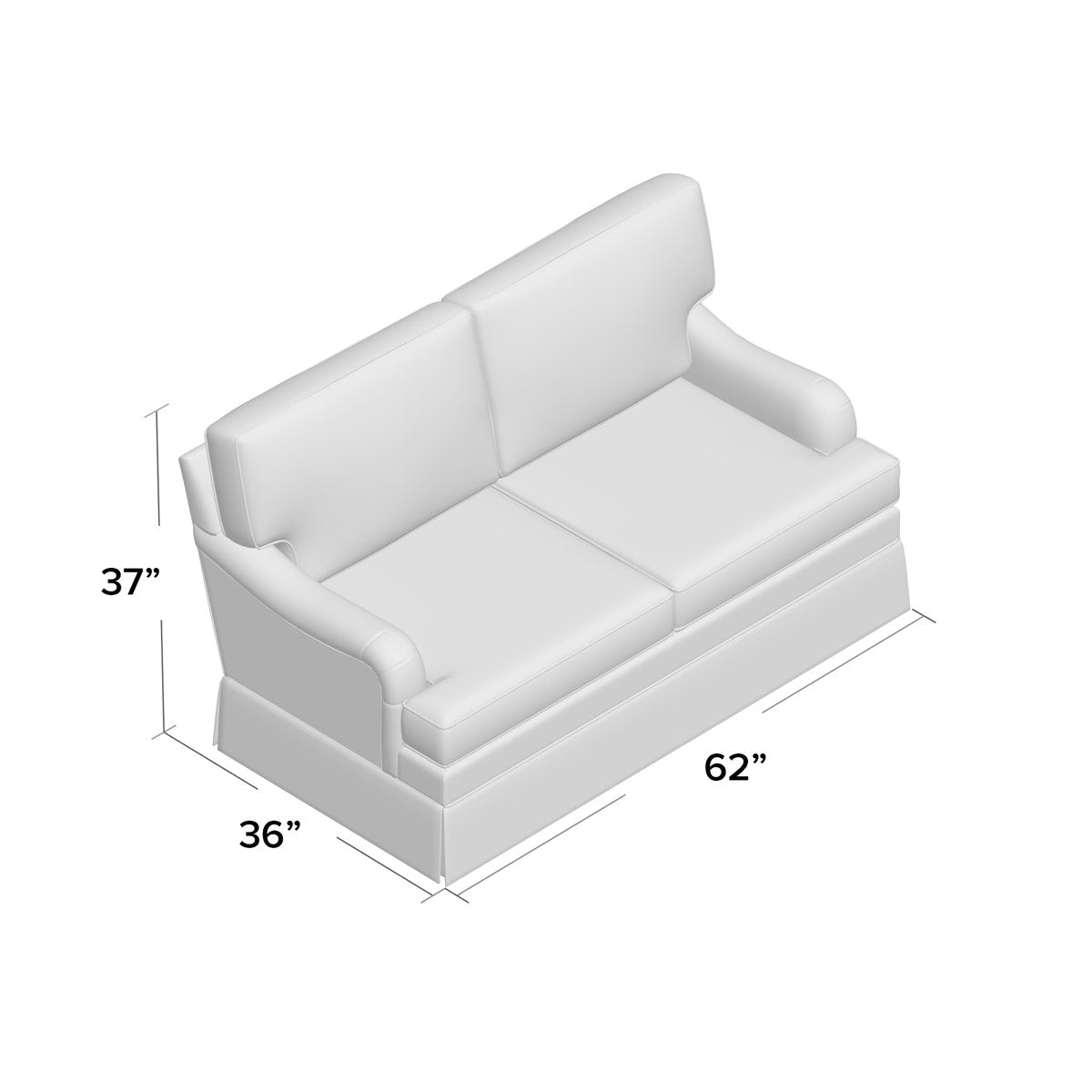Duralee Shefield 62 Loveseat