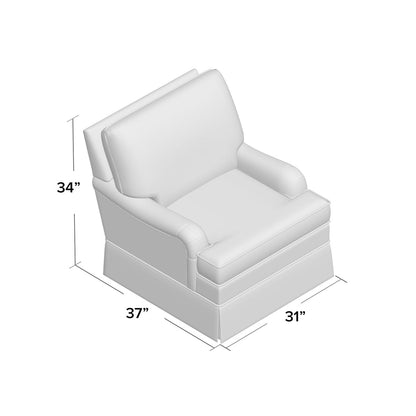 Duralee Sheridan 31 Wide Down Cushion Slipcovered Armchair