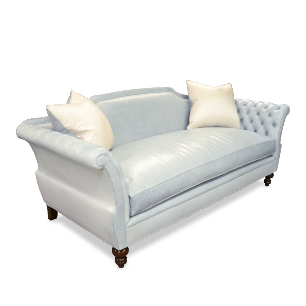 Haute House Home Shield 89 Genuine Leather Rolled Arm Sofa