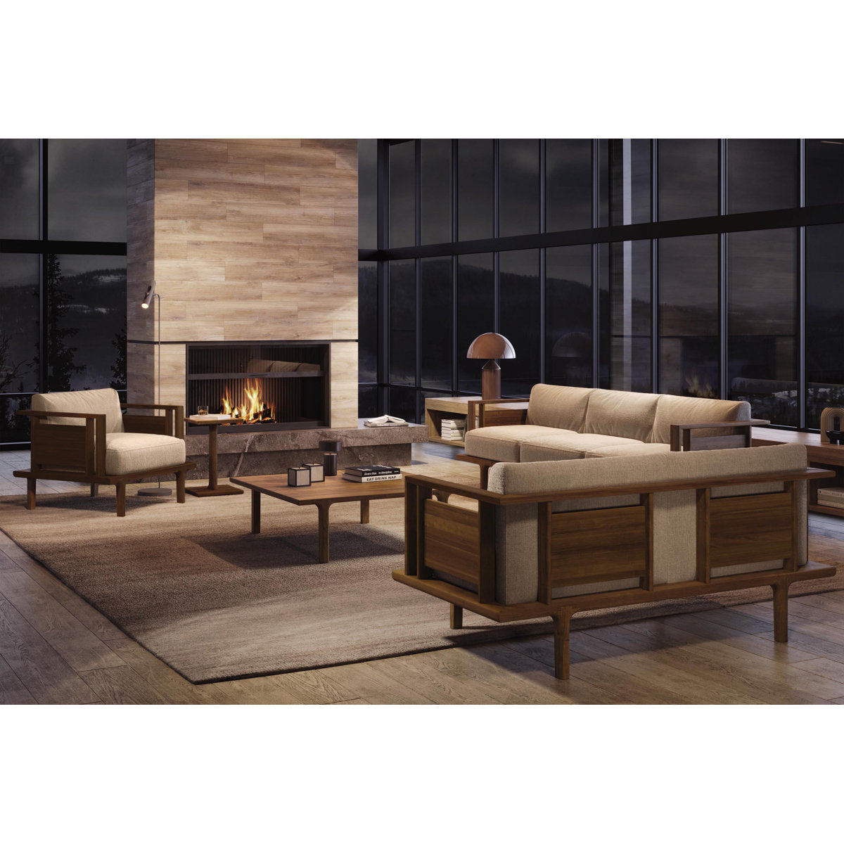 Copeland Furniture Sierra Seating And Occasional Chair Wood Panel