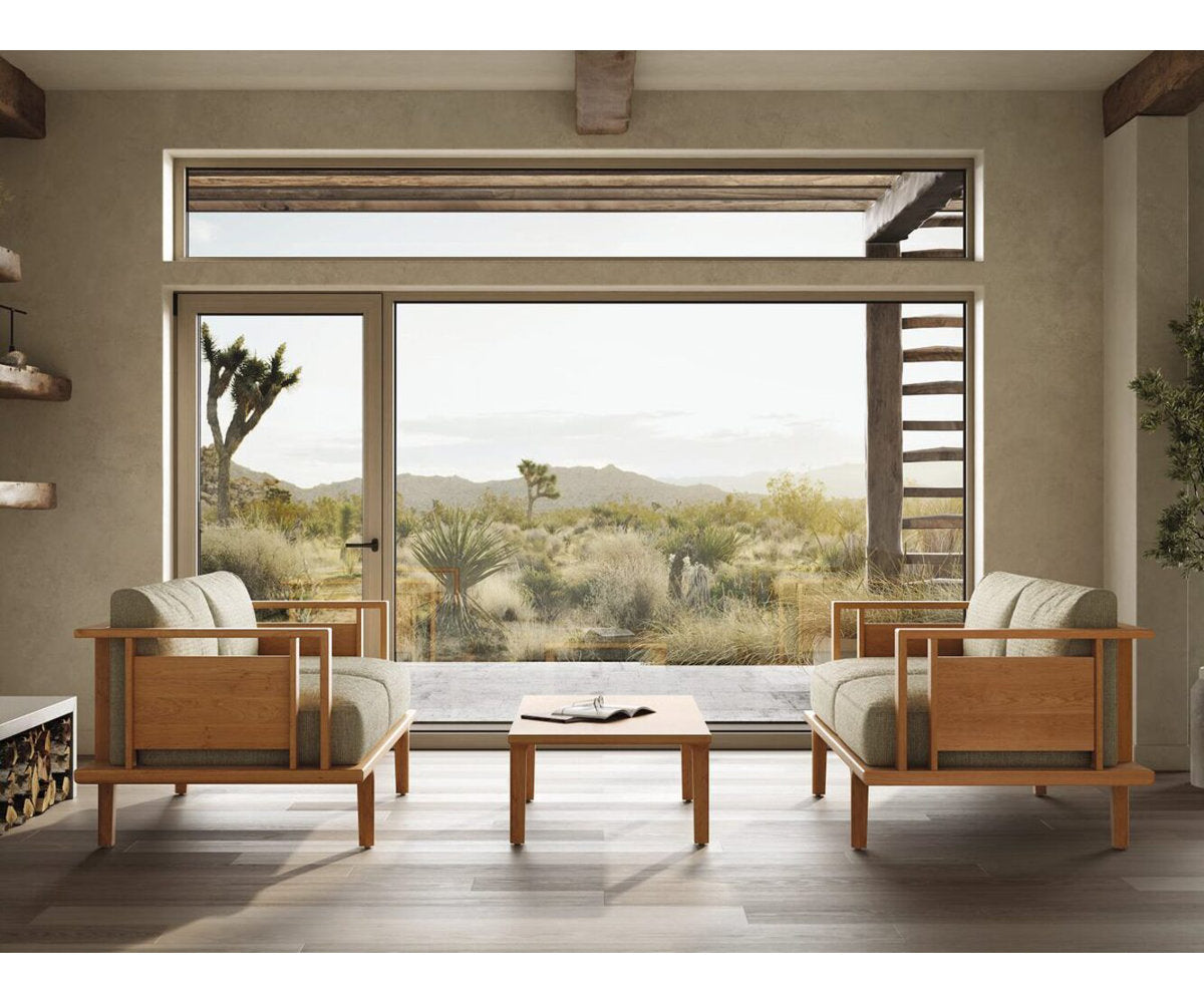 Copeland Furniture Sierra Seating And Occasional Loveseat Wood Panel