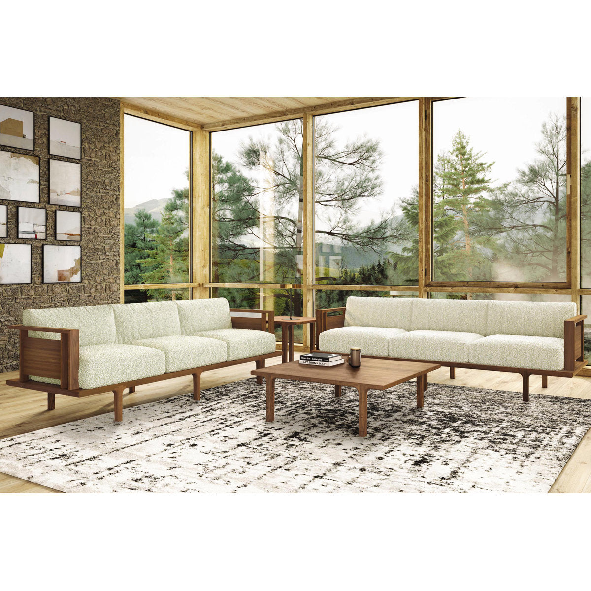 Copeland Furniture Sierra Seating And Occasional Sofa Wood Panel