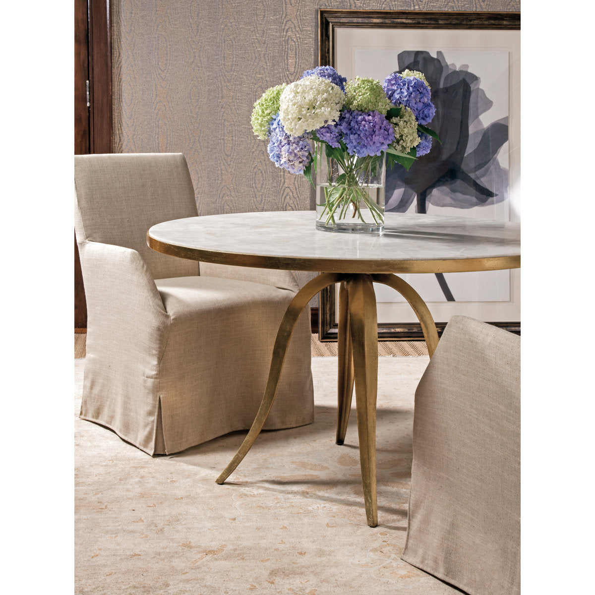 Signature Designs Crystal Stone Round Dining Table