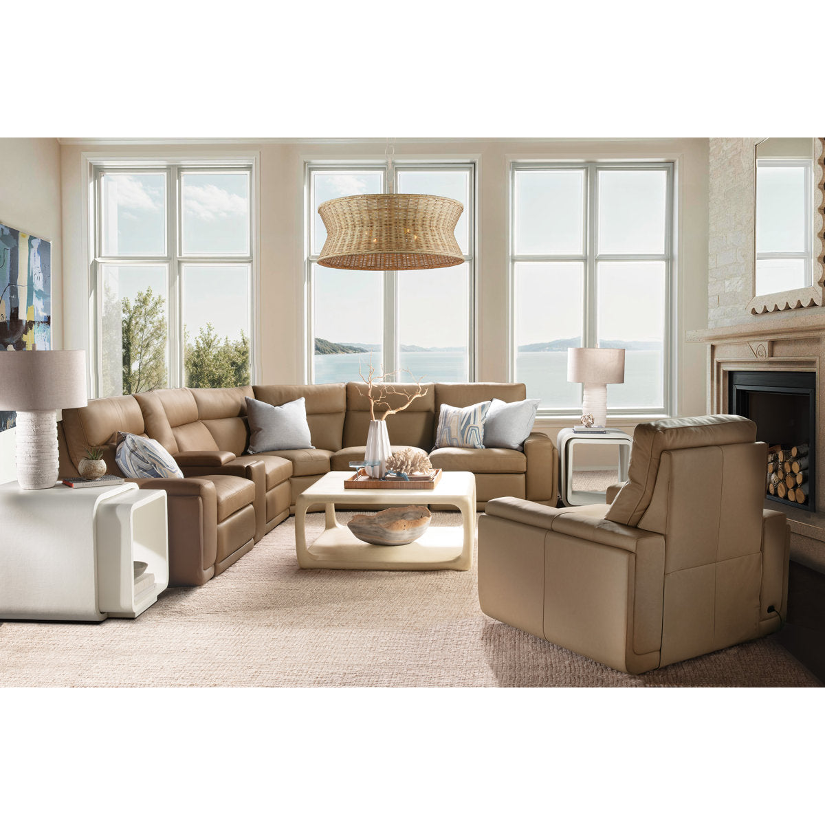 Hooker Furniture Simone Six Piece Power Reclining Sectional