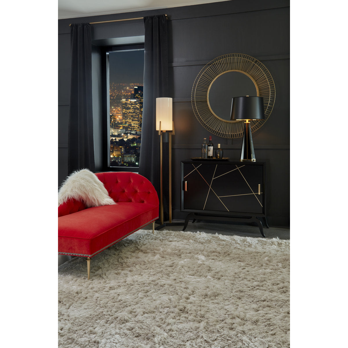 Sinatra Solid Wood Accent Cabinet