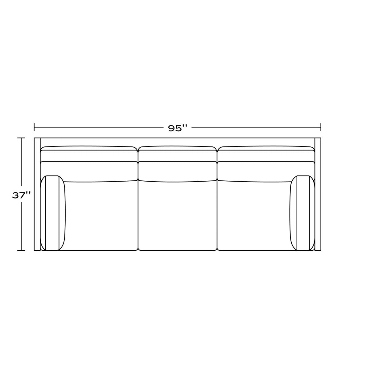 Skinny Fat Leather Sofa (95")