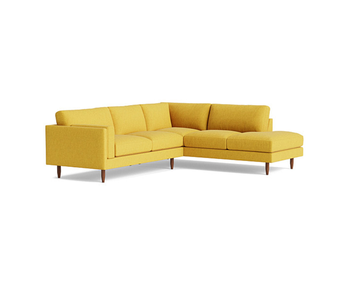 Benchmade Modern Skinny Fat Sectional With Bumper 95 X 95