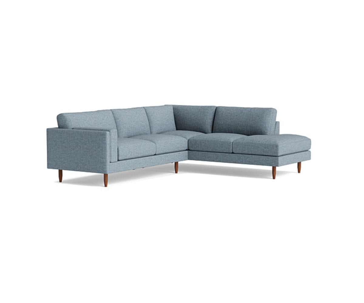 Benchmade Modern Skinny Fat Sectional With Bumper 95 X 95