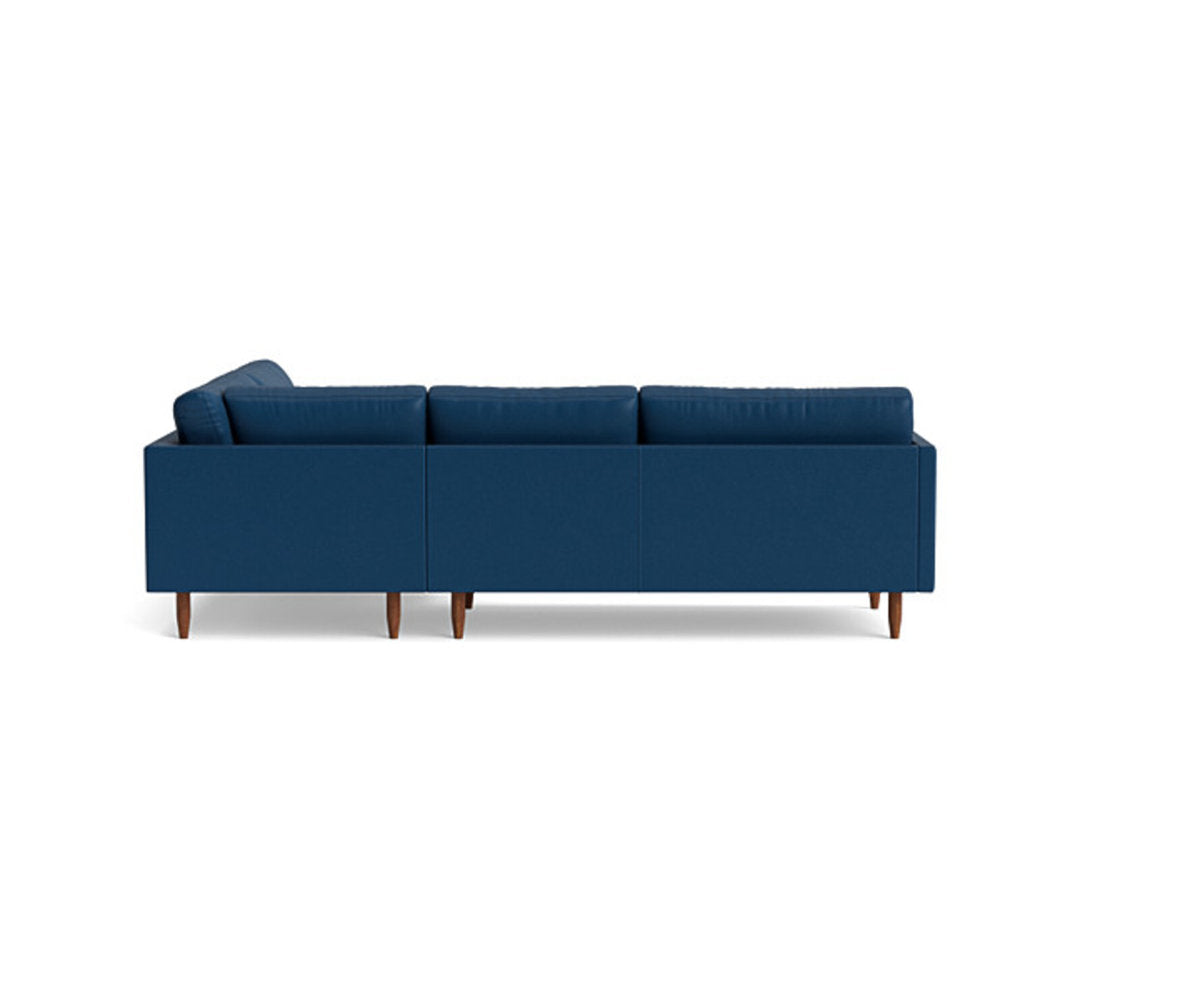 Benchmade Modern Skinny Fat Leather Sectional With Bumper 95 X 95