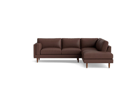 Benchmade Modern Skinny Fat Leather Sectional With Bumper 95 X 95