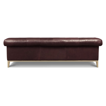 Eleanor Rigby Sloanestreet 100 Genuine Leather Rolled Arm Chesterfield Sofa