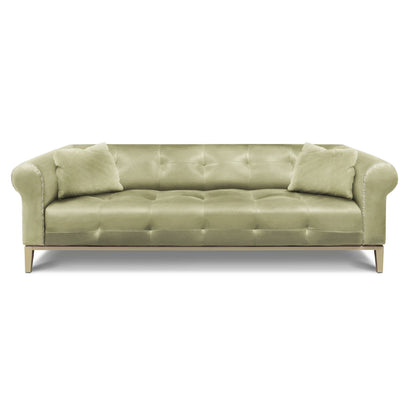Eleanor Rigby Sloanestreet 100 Genuine Leather Rolled Arm Chesterfield Sofa