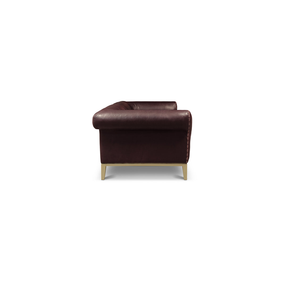Eleanor Rigby Sloanestreet 100 Genuine Leather Rolled Arm Chesterfield Sofa