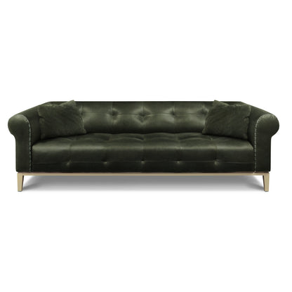 Eleanor Rigby Sloanestreet 100 Genuine Leather Rolled Arm Chesterfield Sofa