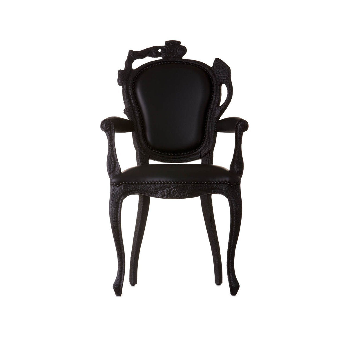 Smoke Leather Arm Chair