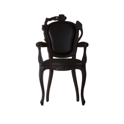 Smoke Leather Arm Chair
