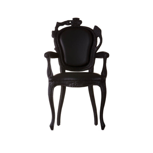 Smoke Leather Arm Chair