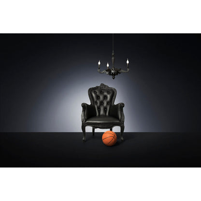Smoke Leather Armchair Chair with Ottoman