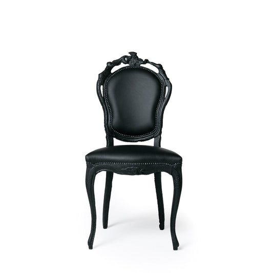 Smoke Leather Dining Chair