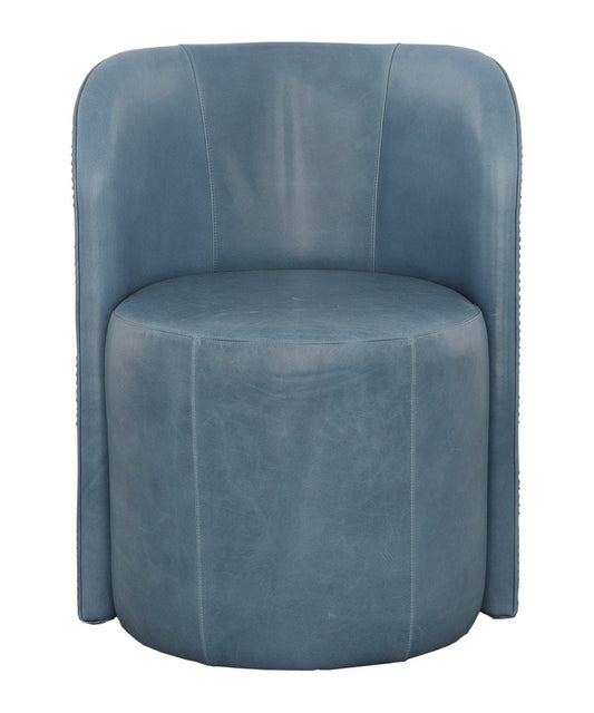 Socrates Leather Barrel Back Dining Chair