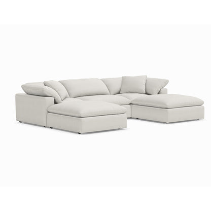 Sofa Linen Chair with Ottoman