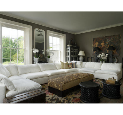 Sofa Linen Chair with Ottoman