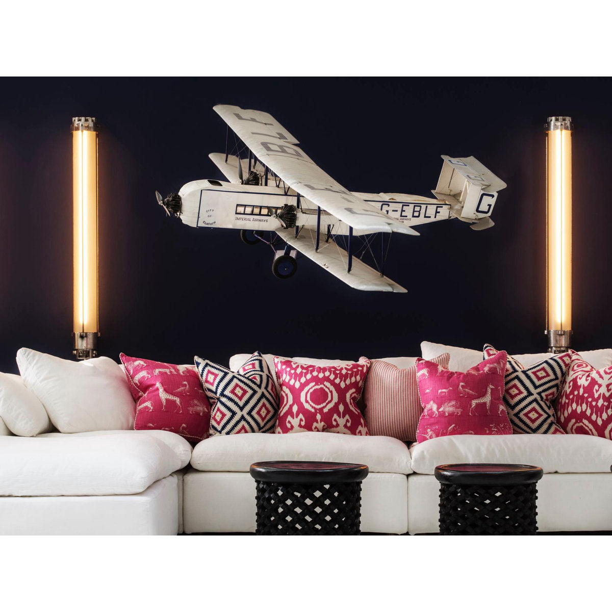 Sofa Linen Chair with Ottoman
