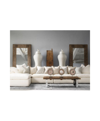 Sofa Linen Chair with Ottoman