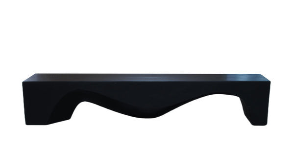 Dyag East 94 Inch Long Modern Black Sculpture Bench 25
