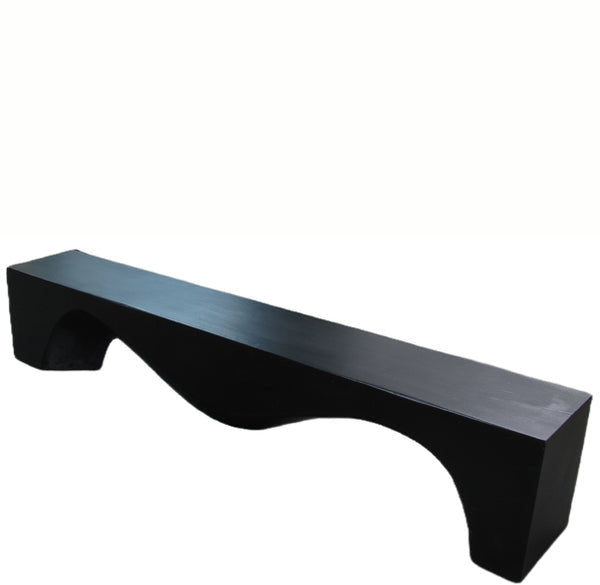 Dyag East 94 Inch Long Modern Black Sculpture Bench 25
