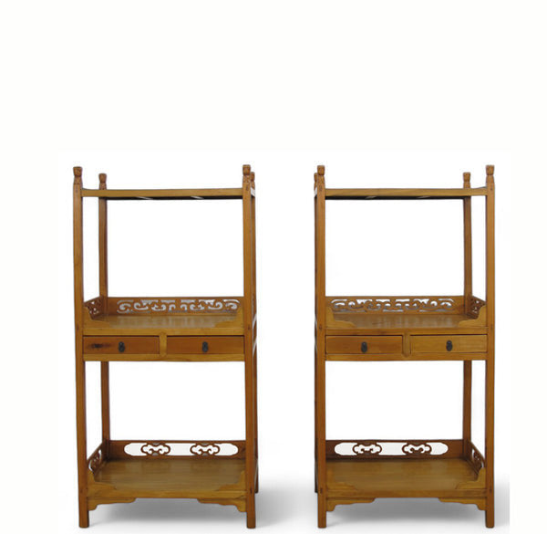 Solid Wood Bookcase (Set of 2)