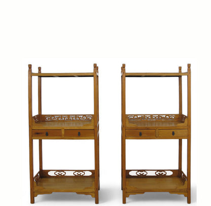 Solid Wood Bookcase (Set of 2)