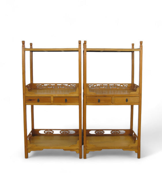 Solid Wood Bookcase (Set of 2)