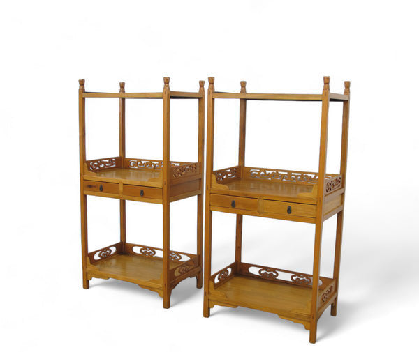 Solid Wood Bookcase (Set of 2)