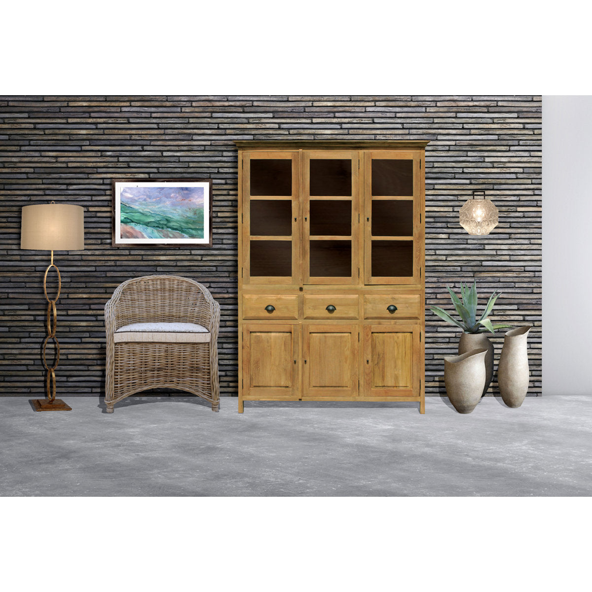 Solid Wood China Cabinet