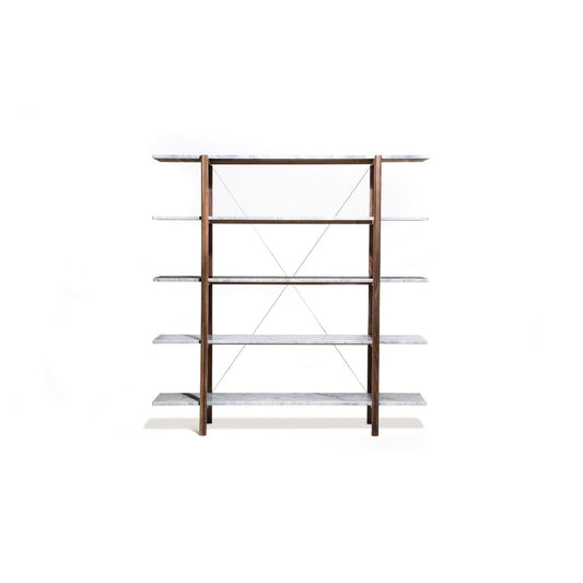 Solid Wood Etagere Bookcase