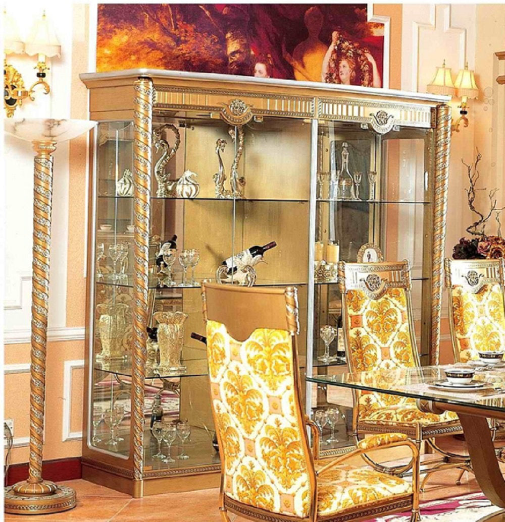 Solid Wood Lighted China Cabinet